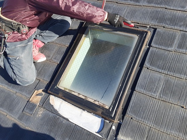 天窓撤去の様子